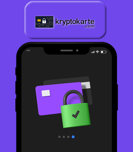 Secure credit card with lock displayed on a smartphone